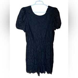 EXPRESS Black Lace Romper Size L